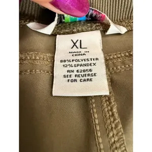 Utopia by Hue Womens XL Olive Green Drawstring Jogger Pants Stretch Activewear thumbnail 6