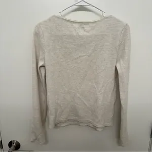 Aerie Cream Waffle Texture Long Sleeve Top thumbnail 5