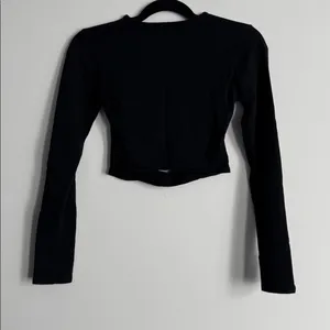 Adika Black Long Sleeve Crop Top Size S thumbnail 5