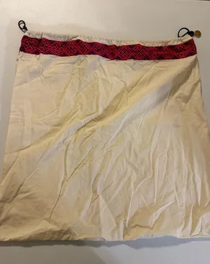 Tory Burch large canvas 20x20 dust purse bag drawstring cover thumbnail 1