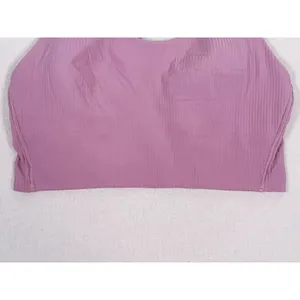 Lululemon Like a Cloud Ribbed Longline Bra Size 4 Pink Yoga Pilates Gym Studio thumbnail 5