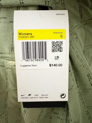 Nike Cardigan Size Small Oil Green Reversible Jacquard Knit Wrap‎ Pilates Cozy thumbnail 8