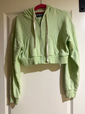 KatieJ NYC Green Mint Zip Up Hoodie thumbnail 1