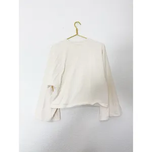 NWT Zara Cape Sleeve Cotton Shirt Size Medium Cream Beau Embroidered 4424/151 thumbnail 12