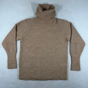 Quince Baby Alpaca Wool Turtleneck Sweater Camel Brown HUB001 Womens Small thumbnail 1