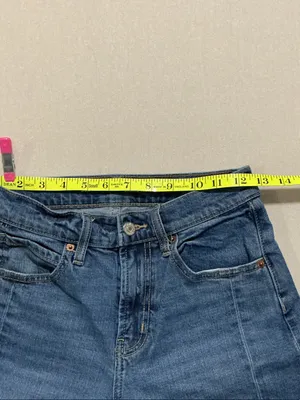 Old Navy Women's Barrel leg Jeans in Dark Blue Denim thumbnail 5