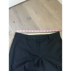 Theory Womens Black Flare Leg Pocket Trousers pinstripe Pants Size 2 thumbnail 6