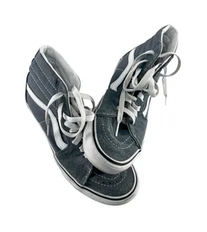 Vans Women's High-Top Sneakers in Dark Gray and White thumbnail 1