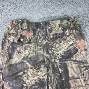 Mossy Oak Cargo Pants Women Medium Camo‎ Break-Up Pink Logo Drawstring Hem thumbnail 9