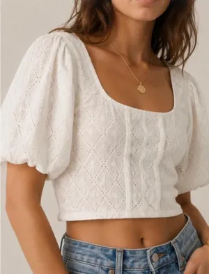 ZARA Blouse Crop Top thumbnail 1