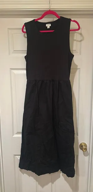 J.Crew Maxi Dress Black Sleeveless thumbnail 1