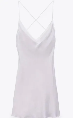 Zara dress mini white satin lingerie style wedding bridal summer vacation thumbnail 10