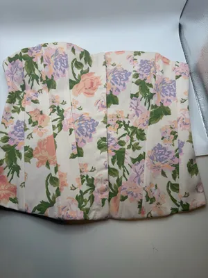 Zara Floral Print Corset Bustier Top thumbnail 2