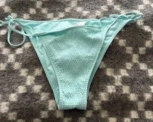 Hollister Baby Aqua Blue Size Large Tie Bikini‎ Bottom Swimming Suit thumbnail 1