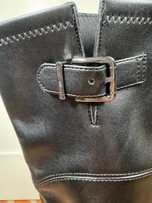 Nine West Nans Over-the-Knee Boots Size‎ 5 Black Lug Sole Buckle Detail grunge thumbnail 3