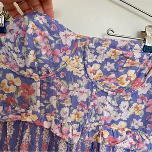 NEW Altar’d State Floral Corset Mini Dress Size Large NWT thumbnail 4