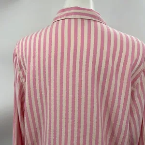 Victoria’s Secret long sleeve pink striped pajama top thumbnail 7