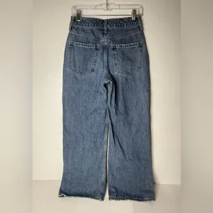 Hollister Womens Ultra High-Rise Baggy Jeans Size 2S /w26 Short‎ Blue Y2K NEW thumbnail 2