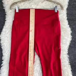 Vs Pink Active Red Leggings Side Pockets Activewear Gym Casual Yoga Pilates thumbnail 5