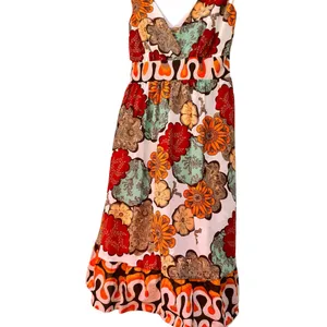 American Rag 100% Cotton Floral Above Knee Dress Small Retro Boho Tie Waist EUC thumbnail 6
