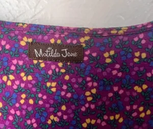 Matilda Jane purple floral layered shirt sleeve top size M thumbnail 8