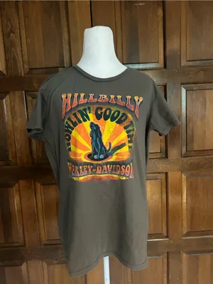 Hillbilly Harley-Davidson Women's Large 2021 Gatlinburg TN Graphic Tee Dog‎ thumbnail 3