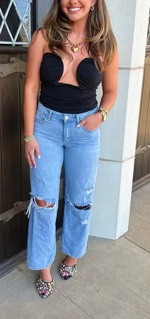 Black Strapless Top Size M thumbnail 1