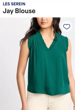 Les Serein Sleeveless Blouse Green Size XS thumbnail 4
