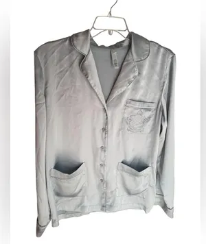 SKIMS Silver Women's Hotel Shine Pajama Top thumbnail 3