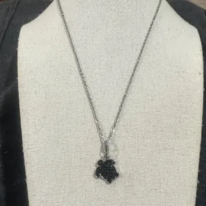 Elegant Silver Turtle Pendant Necklace thumbnail 1