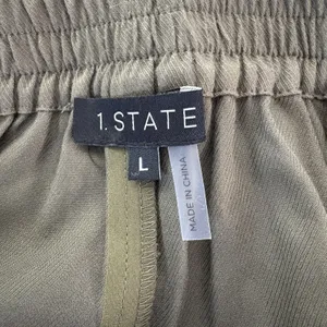 1.STATE‎ Womens Olive Tree Wide Leg Lace Up Front Pants Size L NWT 8199354 thumbnail 7