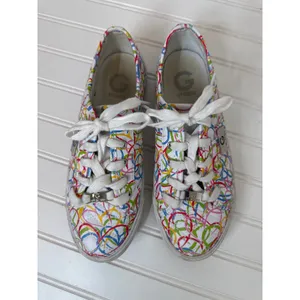 G by Guess Womens Backer Faux Leather Flat Fashion Sneakers Multicolor Size 9 thumbnail 2