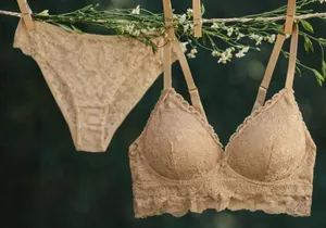 No Boundaries Lace Bralette Nude Light Support Wire Free XL NWOT thumbnail 1
