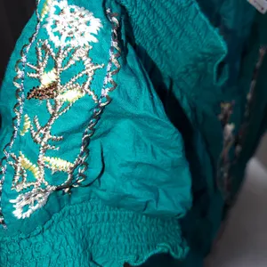 Charlotte Russe 🆕 Floral Turquoise Off the Shoulder Top thumbnail 5