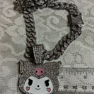 Iced Out Cartoon Character Pendant and Chain thumbnail 3