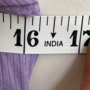 Offline by Aerie Purple Ribbed‎ Ruched Side Cropped Long Sleeve Top Small thumbnail 5