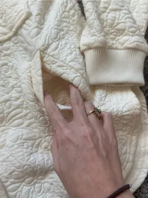 Le Lis Ivory Quilted Bomber Jacket thumbnail 6