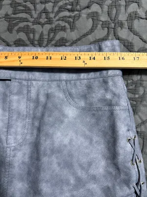 Princess Polly size 8 Ceejay faux leather mini skirt slate new with tags thumbnail 9