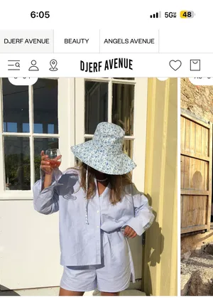 Djerf Avenue Shorts Breezy Blue Stripe thumbnail 2