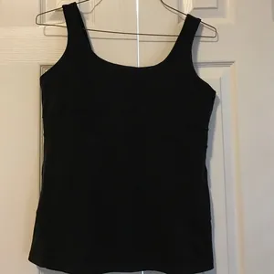 Athleta black workout tank top built in shelf bra thumbnail 1