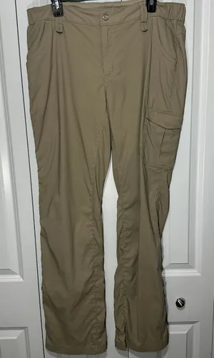 Duluth Trading Cargo Dry On The Fly Pants Women 14x35 Tan Hiking Work Utility thumbnail 1