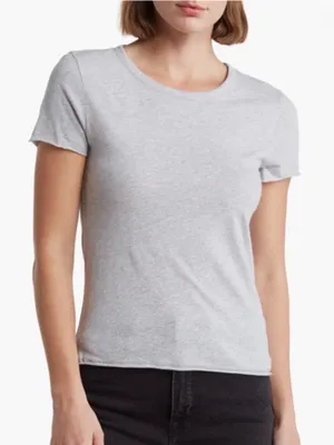 Allsaints Bela Tee in Gray Marl thumbnail 1