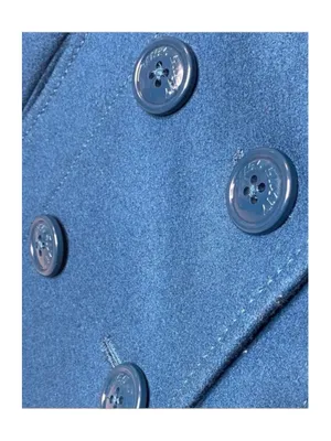 Miss Sixty ☻︎ Wool Double Breasted Pea Coat w/ Stitch Detail ☻︎ Aegean Blue ☻︎ S thumbnail 5