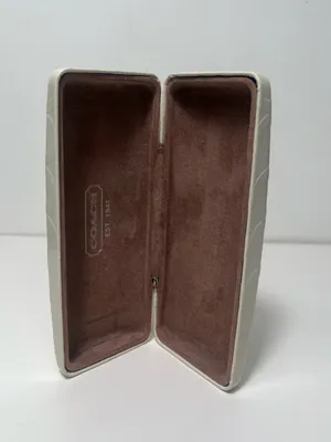 Coach Embossed Logo Large Hard Clamshell Sunglasses Eye Glasses Eyewear Case thumbnail 12