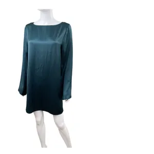 Madewell Satin Shift Mini Dress in‎ Smokey Spruce Size Medium thumbnail 2