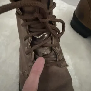 Skechers Womens 8.5 Combat Boots Brown Leather Chunky Biker Grunge Y2K thumbnail 6