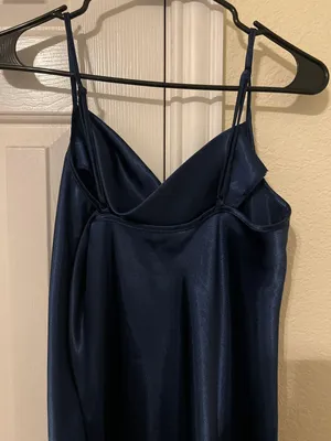 Bebe Satin Blue Dress thumbnail 2