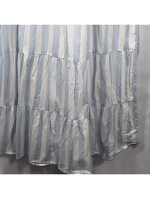 J.Crew Blue White Stripe Smocked Tiered Maxi Dress Women’s Size Medium thumbnail 4
