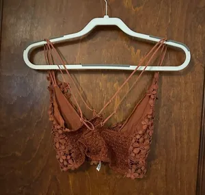 Free People Women's Miss Dazie Bralette, Coconut Shell, Brown Size L thumbnail 4