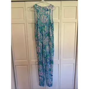 Lilly Pulitzer Paulina jumpsuit in full bloom size M thumbnail 7